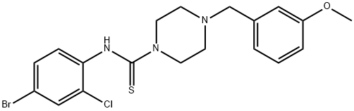 N-(4-bromo-2-chlorophenyl)-4-[(3-methoxyphenyl)methyl]piperazine-1-carbothioamide Struktur