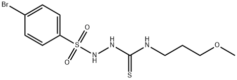 1-[(4-bromophenyl)sulfonylamino]-3-(3-methoxypropyl)thiourea Struktur