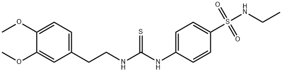 1-[2-(3,4-dimethoxyphenyl)ethyl]-3-[4-(ethylsulfamoyl)phenyl]thiourea Struktur