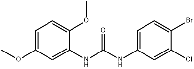 1-(4-bromo-3-chlorophenyl)-3-(2,5-dimethoxyphenyl)urea Struktur