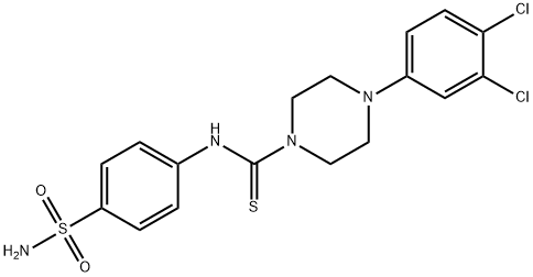 4-(3,4-dichlorophenyl)-N-(4-sulfamoylphenyl)piperazine-1-carbothioamide Struktur