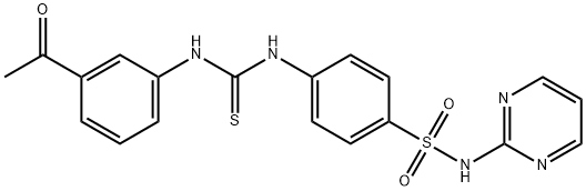 1-(3-acetylphenyl)-3-[4-(pyrimidin-2-ylsulfamoyl)phenyl]thiourea Struktur