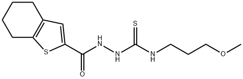 1-(3-methoxypropyl)-3-(4,5,6,7-tetrahydro-1-benzothiophene-2-carbonylamino)thiourea Struktur