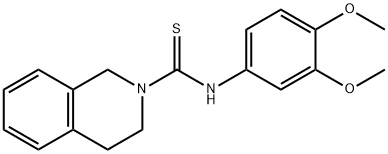 N-(3,4-dimethoxyphenyl)-3,4-dihydro-1H-isoquinoline-2-carbothioamide Struktur