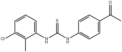 1-(4-acetylphenyl)-3-(3-chloro-2-methylphenyl)thiourea Struktur