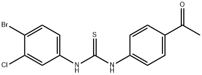 1-(4-acetylphenyl)-3-(4-bromo-3-chlorophenyl)thiourea Struktur