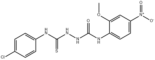 1-[(4-chlorophenyl)carbamothioylamino]-3-(2-methoxy-4-nitrophenyl)urea Struktur