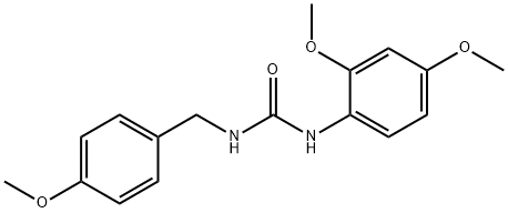 1-(2,4-dimethoxyphenyl)-3-[(4-methoxyphenyl)methyl]urea Struktur