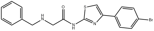 2-(benzylamino)-N-[4-(4-bromophenyl)-1,3-thiazol-2-yl]acetamide Struktur