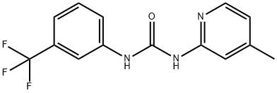 1-(4-methylpyridin-2-yl)-3-[3-(trifluoromethyl)phenyl]urea Struktur