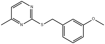 2-[(3-methoxyphenyl)methylsulfanyl]-4-methylpyrimidine Struktur