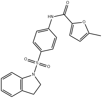 N-[4-(2,3-dihydroindol-1-ylsulfonyl)phenyl]-5-methylfuran-2-carboxamide Struktur