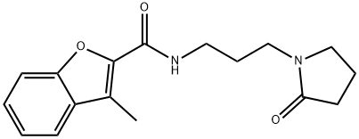 3-methyl-N-[3-(2-oxopyrrolidin-1-yl)propyl]-1-benzofuran-2-carboxamide Struktur