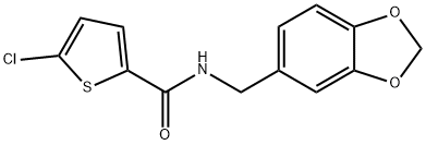 N-(1,3-benzodioxol-5-ylmethyl)-5-chlorothiophene-2-carboxamide Struktur