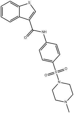 N-[4-(4-methylpiperazin-1-yl)sulfonylphenyl]-1-benzothiophene-3-carboxamide Struktur