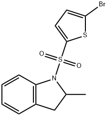 1-(5-bromothiophen-2-yl)sulfonyl-2-methyl-2,3-dihydroindole Struktur