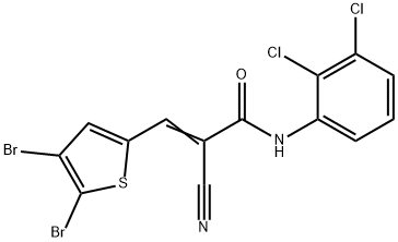 (Z)-2-cyano-3-(4,5-dibromothiophen-2-yl)-N-(2,3-dichlorophenyl)prop-2-enamide Struktur