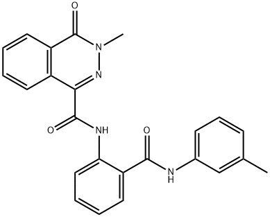 3-methyl-N-[2-[(3-methylphenyl)carbamoyl]phenyl]-4-oxophthalazine-1-carboxamide Struktur