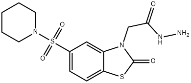 2-(2-oxo-5-piperidin-1-ylsulfonyl-1,3-benzothiazol-3-yl)acetohydrazide Struktur