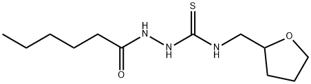 1-(hexanoylamino)-3-(oxolan-2-ylmethyl)thiourea Struktur