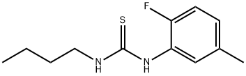 1-butyl-3-(2-fluoro-5-methylphenyl)thiourea Struktur