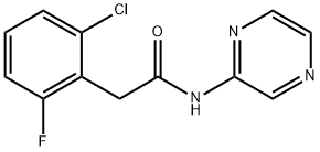 2-(2-chloro-6-fluorophenyl)-N-pyrazin-2-ylacetamide Struktur