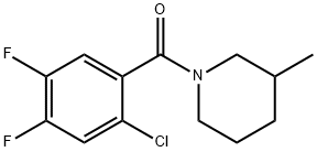 (2-chloro-4,5-difluorophenyl)-(3-methylpiperidin-1-yl)methanone Struktur