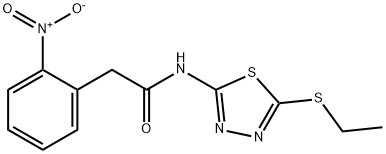 N-(5-ethylsulfanyl-1,3,4-thiadiazol-2-yl)-2-(2-nitrophenyl)acetamide Struktur