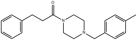 1-[4-[(4-methylphenyl)methyl]piperazin-1-yl]-3-phenylpropan-1-one Struktur