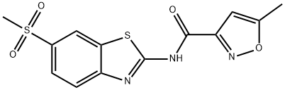 5-methyl-N-(6-methylsulfonyl-1,3-benzothiazol-2-yl)-1,2-oxazole-3-carboxamide Struktur