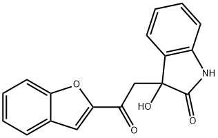 3-[2-(1-benzofuran-2-yl)-2-oxoethyl]-3-hydroxy-1H-indol-2-one Struktur