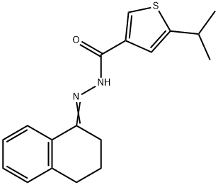 N-[(E)-3,4-dihydro-2H-naphthalen-1-ylideneamino]-5-propan-2-ylthiophene-3-carboxamide Struktur