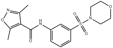 3,5-dimethyl-N-(3-morpholin-4-ylsulfonylphenyl)-1,2-oxazole-4-carboxamide Struktur