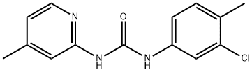 1-(3-chloro-4-methylphenyl)-3-(4-methylpyridin-2-yl)urea Struktur