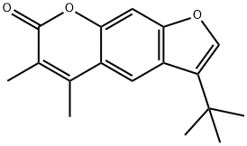 3-tert-butyl-5,6-dimethylfuro[3,2-g]chromen-7-one Struktur