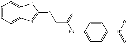 2-(1,3-benzoxazol-2-ylsulfanyl)-N-(4-nitrophenyl)acetamide Struktur