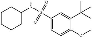 3-tert-butyl-N-cyclohexyl-4-methoxybenzenesulfonamide Struktur