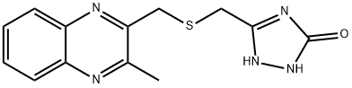 5-[(3-methylquinoxalin-2-yl)methylsulfanylmethyl]-1,2-dihydro-1,2,4-triazol-3-one Struktur