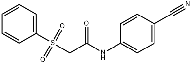 2-(benzenesulfonyl)-N-(4-cyanophenyl)acetamide Struktur