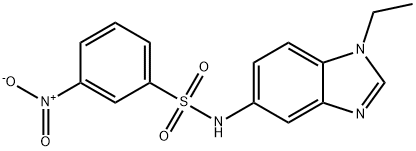 N-(1-ethylbenzimidazol-5-yl)-3-nitrobenzenesulfonamide Struktur