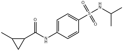 2-methyl-N-[4-(propan-2-ylsulfamoyl)phenyl]cyclopropane-1-carboxamide Struktur