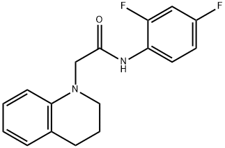 N-(2,4-difluorophenyl)-2-(3,4-dihydro-2H-quinolin-1-yl)acetamide Struktur