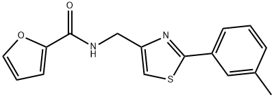 N-[[2-(3-methylphenyl)-1,3-thiazol-4-yl]methyl]furan-2-carboxamide Struktur