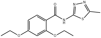 2,4-diethoxy-N-(5-methyl-1,3,4-thiadiazol-2-yl)benzamide Struktur