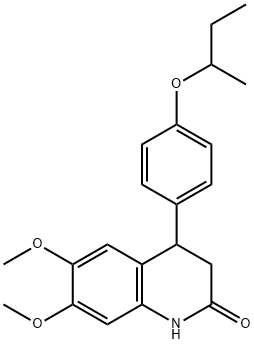 4-(4-butan-2-yloxyphenyl)-6,7-dimethoxy-3,4-dihydro-1H-quinolin-2-one Struktur