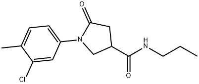 1-(3-chloro-4-methylphenyl)-5-oxo-N-propylpyrrolidine-3-carboxamide Struktur