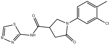 1-(3-chloro-4-methylphenyl)-5-oxo-N-(1,3,4-thiadiazol-2-yl)pyrrolidine-3-carboxamide Struktur