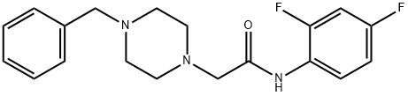 2-(4-benzylpiperazin-1-yl)-N-(2,4-difluorophenyl)acetamide Struktur