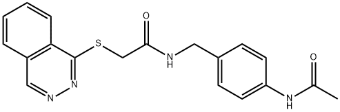 N-[(4-acetamidophenyl)methyl]-2-phthalazin-1-ylsulfanylacetamide Struktur