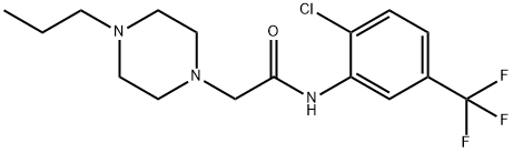 N-[2-chloro-5-(trifluoromethyl)phenyl]-2-(4-propylpiperazin-1-yl)acetamide Struktur